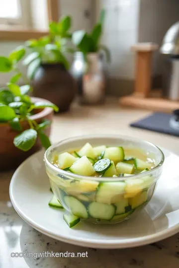 Chilled Cucumber & Mint Soup Salad steps