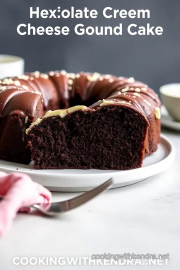 Chocolate Cream Cheese Pound Cake presentation