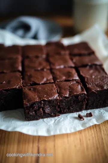 Chocolate Hummingbird Brownies presentation