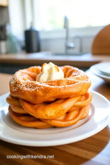 Classic Homemade Funnel Cake steps