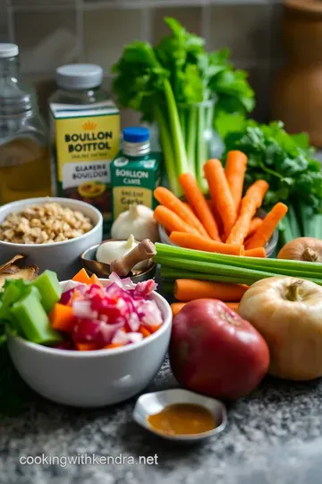 Comforting Beef Bouillon Soup ingredients