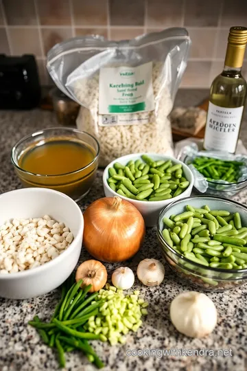 Creamy Broad Bean Risotto with Fresh Mint ingredients