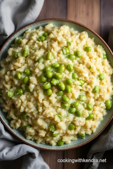 Creamy Broad Bean Risotto with Fresh Mint presentation