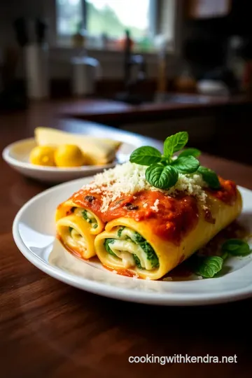 Creamy Chicken & Spinach Manicotti with Marinara Sauce steps