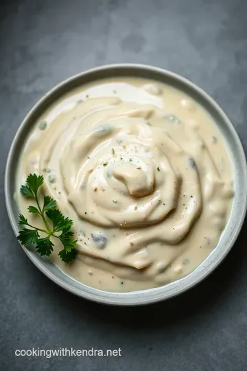 Creamy Garlic Parmesan Sauce presentation