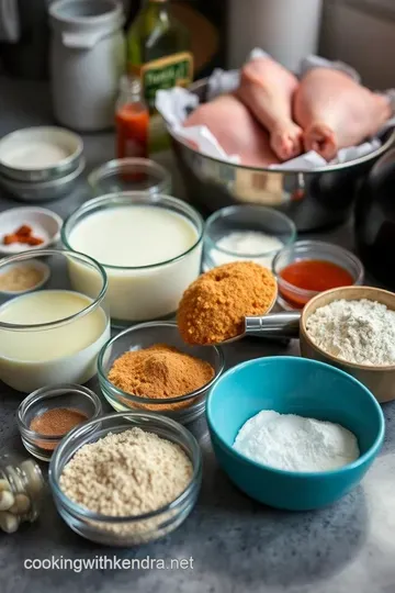 Crispy Southern Fried Chicken Legs ingredients
