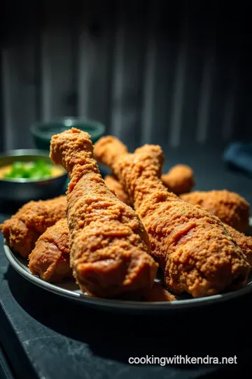 Crispy Southern Fried Chicken Legs presentation