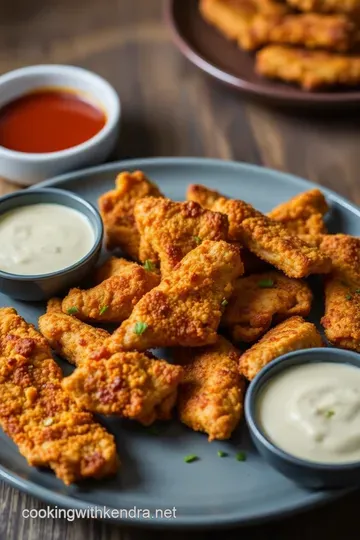 Crispy Spicy Chicken Strips with a Kick presentation