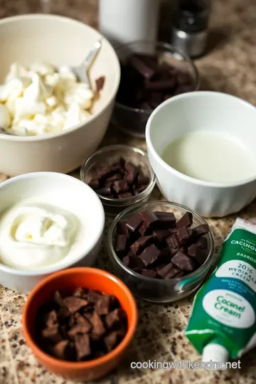 Decadent Chocolate Cups with Silky Ganache ingredients