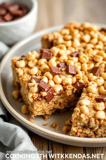 Decadent Mars Bar Krispie Cake presentation