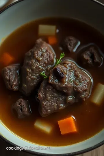 Elegant Beef Consommé: A Classic French Delicacy presentation