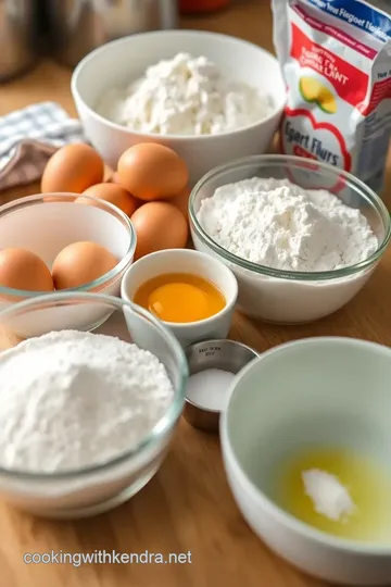 Fatless Sponge Cake ingredients