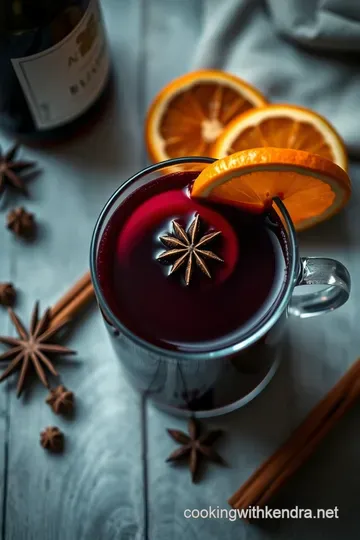 Festive Spiced Mulled Wine presentation