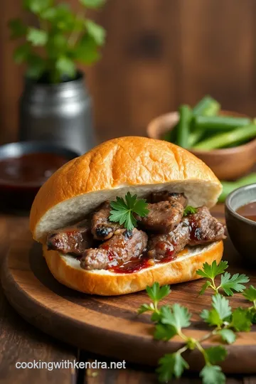 Grill Asian Lamb Sandwiches with Hoisin Flavor presentation