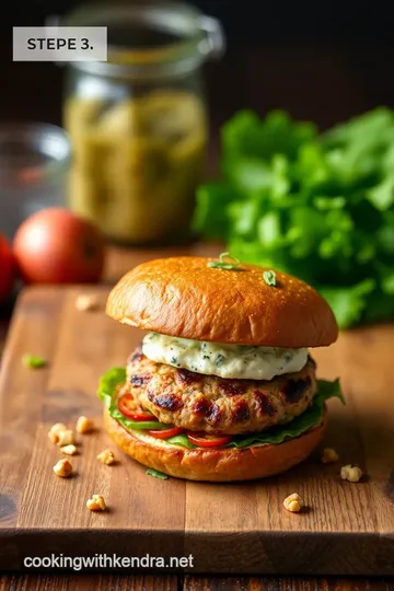 Grilled Blue Cheese Walnut Burger steps