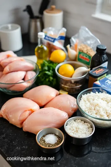 Grilled Chicken with Rice and Cooked Asparagus ingredients