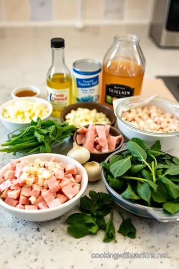 Hearty Southern-Style Turnip Green Soup with Ham and Garlic ingredients