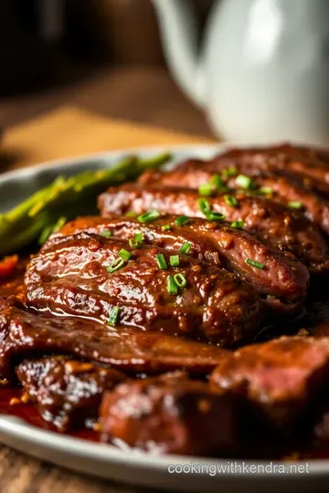 Juicy Flank Steak with Smoky Marinade presentation