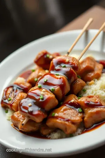 Kikkoman Teriyaki Chicken Skewers presentation