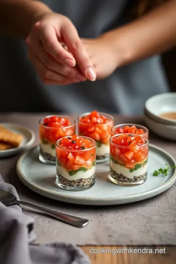 Caviar Trifle presentation