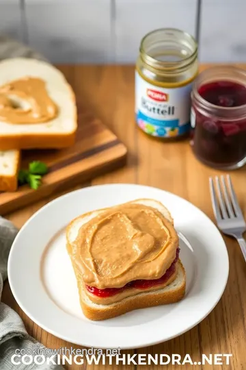 Classic Peanut Butter and Jelly Sandwich presentation