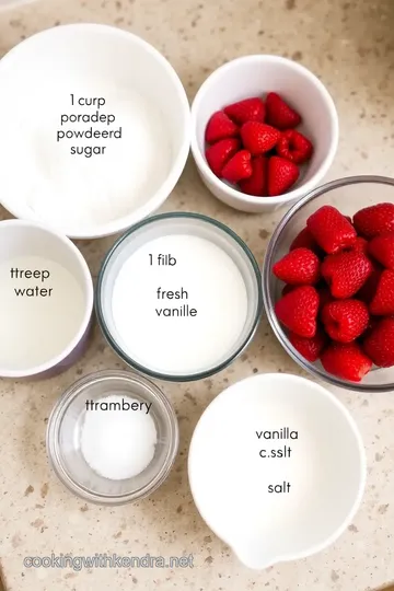 Strawberry Hardening Cookie Glaze ingredients