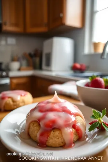 Strawberry Hardening Cookie Glaze steps