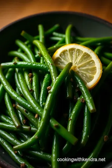 Perfectly Steamed Green Beans with a Touch of Lemon presentation
