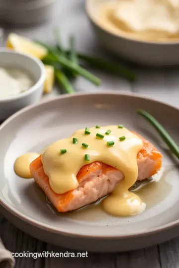 Poached Salmon Benedict with Chive Sauce steps