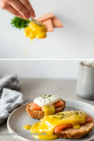 Smoked Salmon Benedict steps