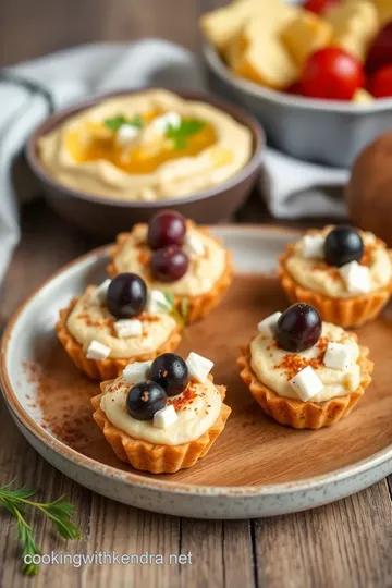 Mediterranean Hummus Bites presentation