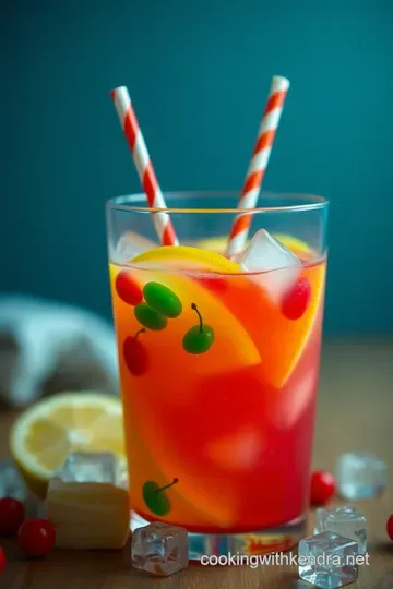 Rainbow Jolly Rancher Mixed Drink presentation