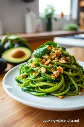 Raw Vegan Zucchini Noodles with Avocado Basil Pesto steps