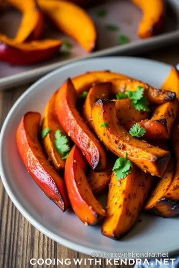 Roasted Pumpkin Wedges presentation