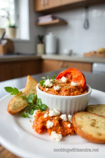 Roasted Sweet Red Pepper and Feta Dip steps