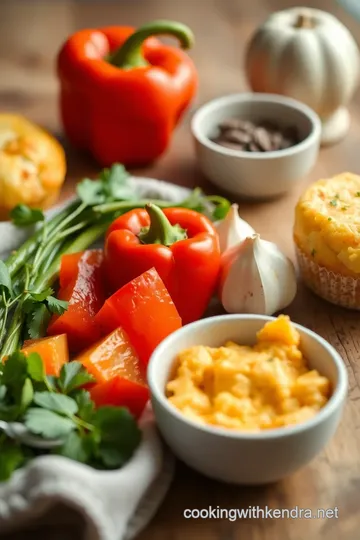 Pepper Sauté with Grilled Cheese Muffins ingredients