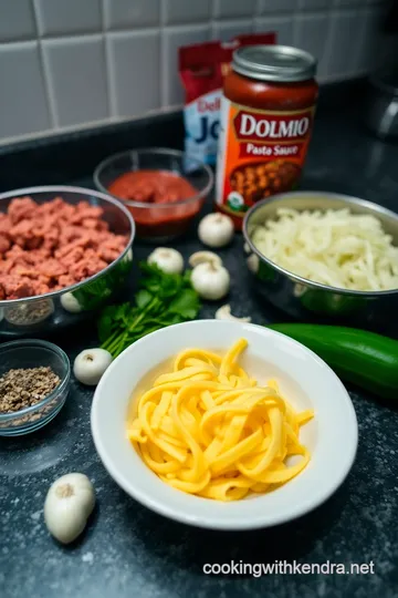 Savory Lasagne with Dolmio Sauce ingredients