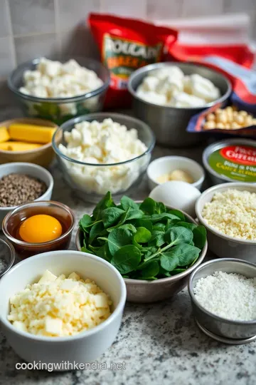 Savory Spinach and Low Fat Ricotta Cheese Stuffed Shells ingredients