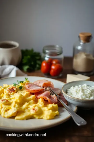 Scrambled Ham and Fontina Breakfast Sandwich ingredients