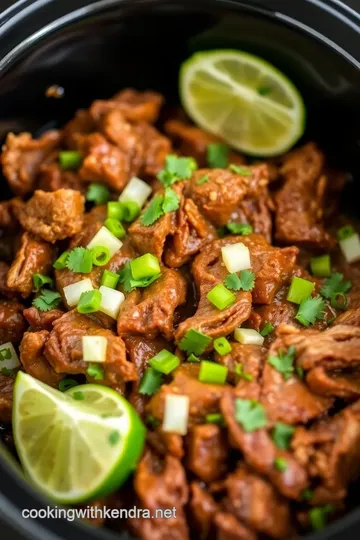 Slow Cooker Bourbon Carnitas presentation