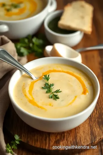 Baked Potato Soup with Cheesy Bacon Muffins presentation