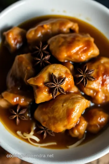 Spiced Star Anise Braised Chicken presentation