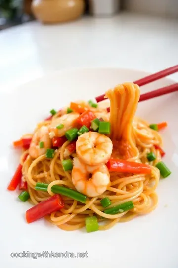 Spicy Shrimp Mei Fun Noodles with Vegetables steps