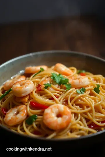 Spicy Shrimp Vermicelli Noodle Bowl presentation