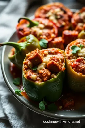 Stuffed Calabrese Peppers with Italian Sausage and Ricotta presentation