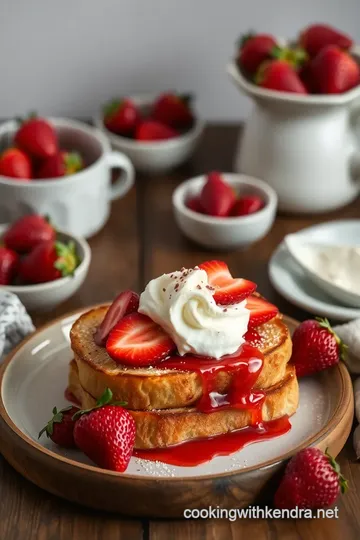 Toast Strawberries Romanoff Delightfully Sweet presentation