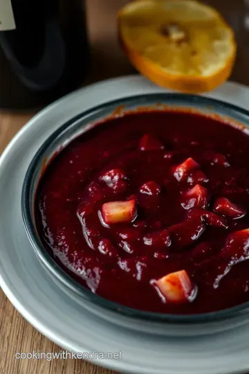 Velvety Beurre Rouge Sauce presentation