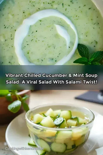 Vibrant Chilled Cucumber & Mint Soup Salad: A Viral Salad With Salami Twist!