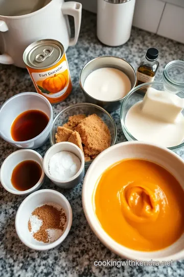 Creamy Pumpkin Pie Sauce ingredients