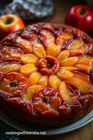 Washington Apple Upside-Down Cake presentation